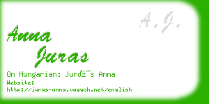 anna juras business card